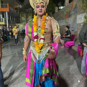 This is the image when I done the role of laxmana in ramlila